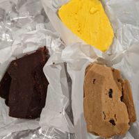 chocolate-orange, lemon sherbet and rum & raisin at The Fudge Patch in South East London