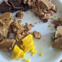 Fudge on a table at The Fudge Patch in South East London