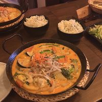 Vegan red curry with tofu at Saigon in Jena