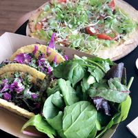 Pizza and tacos  at Plantz Cafe in Dracut