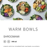 shroomami salad ingredients at sweetgreen - Michigan Ave in Chicago