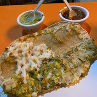 Quesadilla de flor de calabaza  at Gold Taco - Roma Norte in Mexico City