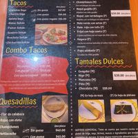 Menu 1/2  at Gold Taco - Roma Norte in Mexico City