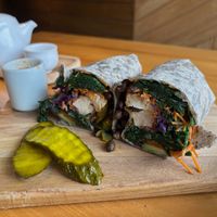 Veggie delight wrap at Tribe Organic - Solana Center in Beijing