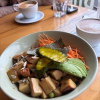 Smoked tofu bowl at Tribe Organic - Solana Center in Beijing