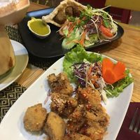 Falafel Pitta pocket and Spicy Cauliflower wings at Taste from Heaven in Chiang Mai