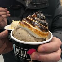 Vegan coffee ice cream  at Bona Bona in Port Chester