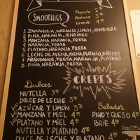 Smoothies and crepes at Couleur Café in Barcelona