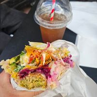 Lebanese falafel wrap at Falafel Corner in Cardiff