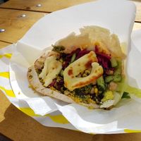 Pita bread at Falafel Corner in Cardiff