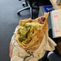 Falafel wrap at Falafel Corner in Cardiff