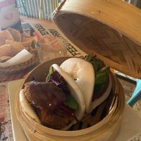 Sweet potato and lentil bao burgers - 2 burgers, quite big too!  at Wok Inn in Blackpool