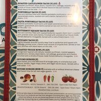 Vegan menu at Wicked Cantina in Sarasota