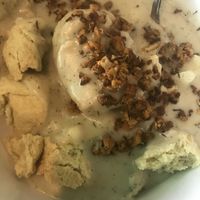 Biscuits and Tempeh Gravy! (Very yummy+filling portion!) at Honey B's in Frankenmuth