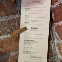 Menu at Restoration Cafe in Manchester