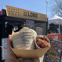 Breakfast Burrito from Lobo Cuban Food 🤤 at Vegan Exchange Weekly Market in North Hollywood