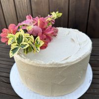 8” Chocolate cake with vanilla frosting  at Fox & Fawn Bakehouse in Benicia