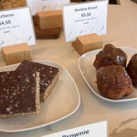 Scotcheroo left and monkey bread right   at Sift Gluten Free in Minneapolis