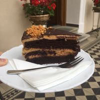 Lotus vegan chocolate cake  at Vila Machů in Koprivnice