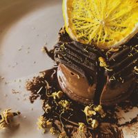 Plant based, vegan, GF cacao & orange cashew cake  at HOOPS in Mandrem