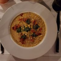 Vegan corn chowder! at Palizzata in Kingston