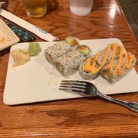 Spicy Shrimp Avocado Roll & Salmon Avocado Cucumber Roll at Fancy Sushi Asian Fusion in Surf City