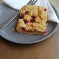 Raspberry oat bake at Cairngorm Coffee - Melville Pl in Edinburgh