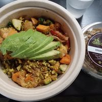 vegan 3Sixty bowl and vegan egg salad at Delicious Raw Kitchen and Juice Bar - Pine Ridge Rd in Naples