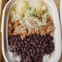 Pulled jackfruit bowl at Vegan Cuban Cuisine in Miami