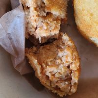 Ham croqueta 😍 (tastes better than it looks) at Vegan Cuban Cuisine in Miami