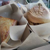 The guava and cheese pastelito on the left was the best I've ever had at Vegan Cuban Cuisine in Miami