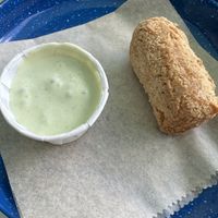 Chickpea croquetta  at Vegan Cuban Cuisine in Miami