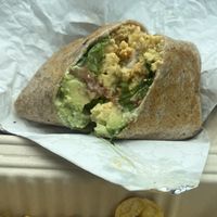 breakfast burrito with added onion & avo    at Vegan Cuban Cuisine in Miami