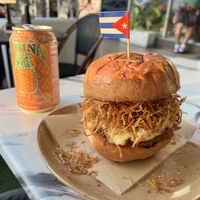 Cuban burger   at Vegan Cuban Cuisine in Miami