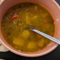Lentil soup at Vegan Cuban Cuisine in Miami