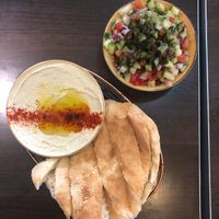 Hummus & Shiraz Salad at Shiraz Persian Restaurant + Bar in Surfers Paradise