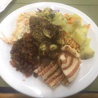 My first plate out of two that day  at Vegano da Tijuca in Rio De Janeiro