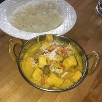 Thai Coconut curry with tofu  at The Globe in Madison