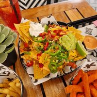 Loaded nachos at Vegan Junk Food Bar - Downtown in Amsterdam