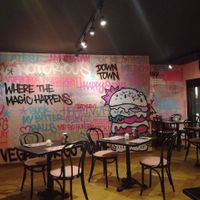 interior upstairs at Vegan Junk Food Bar - Downtown in Amsterdam