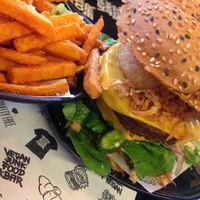 Sumo burger at Vegan Junk Food Bar - Downtown in Amsterdam