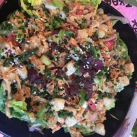 Salad with vegan sashimi  at Vegan Junk Food Bar - Downtown in Amsterdam