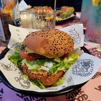 vegan burger at Vegan Junk Food Bar - Downtown in Amsterdam