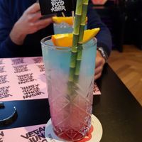 unicorn cocktail at Vegan Junk Food Bar - Downtown in Amsterdam