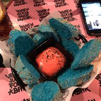 Unicorn bread  at Vegan Junk Food Bar - Downtown in Amsterdam