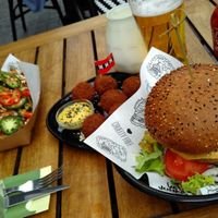 Their burger is lovely. at Vegan Junk Food Bar - Downtown in Amsterdam