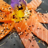 Sashimi at Vegan Junk Food Bar - Downtown in Amsterdam