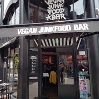 entrance on the corner at Vegan Junk Food Bar - Downtown in Amsterdam
