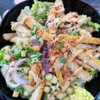 Chicken césar salad at Vegan Junk Food Bar - Downtown in Amsterdam