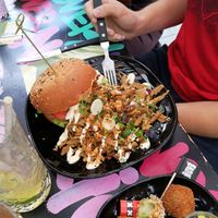 Kebab burger at Vegan Junk Food Bar - Downtown in Amsterdam